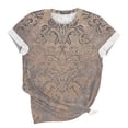 thumbnail image 2 of Cilsoka Trendy Shirts for Women 2026, Womens Casual Floral Print Tops Crewneck Short Sleeve T Shirts Fashion Outfits 2026 Spring Summer Shirts, Graphic Trendy Tees, 2 of 5