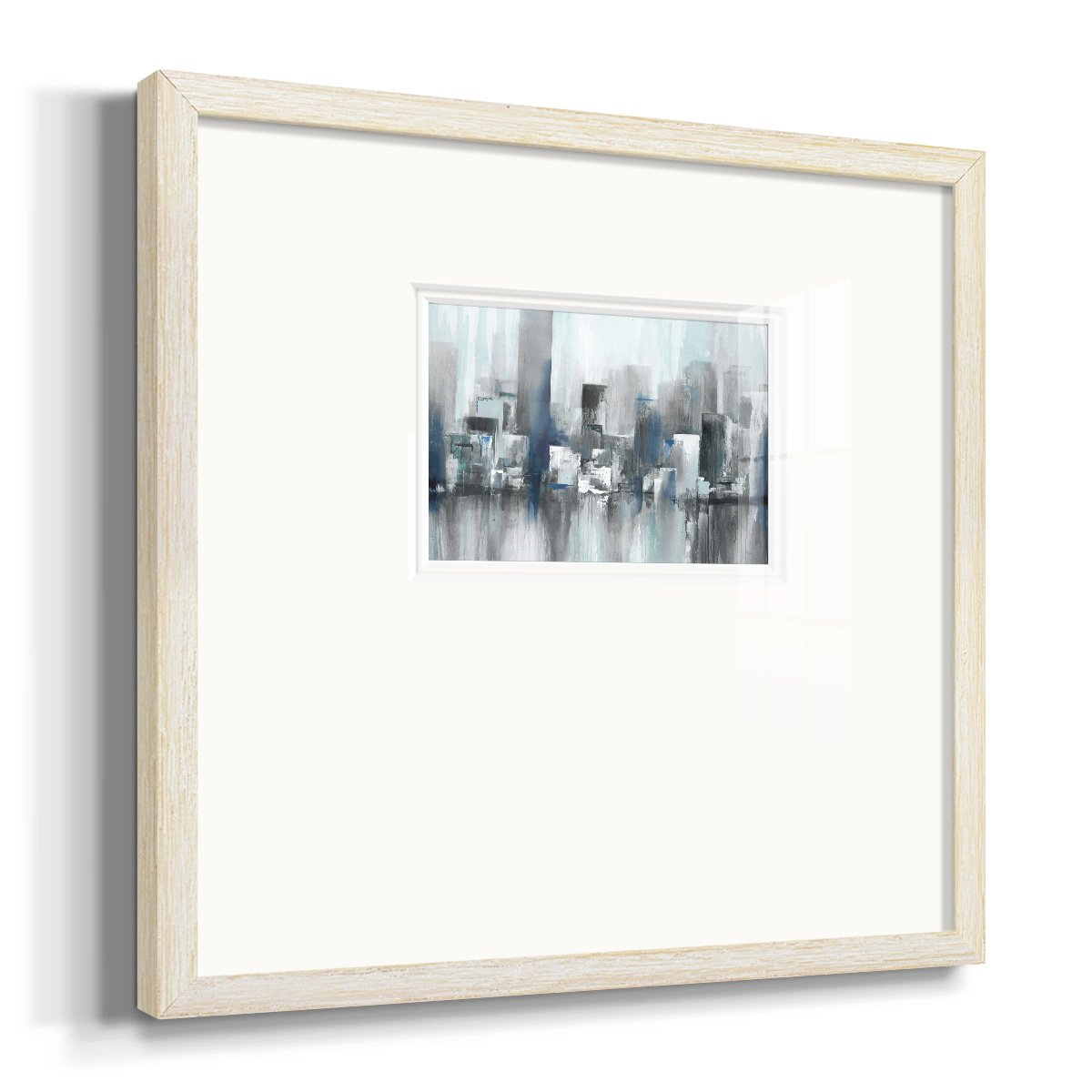 Cityscape in BluesPremium Framed Print