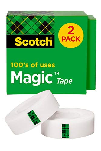 810K2 Boxed Invisible 3/4 x 1000 Inches 2 Rolls Scotch Magic Tape Engineered for Repairing Numerous Applications 