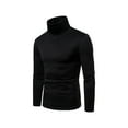 thumbnail image 1 of Sonducket Camisa térmica de algodón con cuello alto para hombre, jersey de manga larga, , para otoño e invierno, para el hogar y la oficina, Ropa interior Negro METRO, 1 of 6