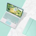 thumbnail image 4 of Funda con teclado Touchpad para Ipad Pro 112021/2020, teclado inalámbrico Bluetooth desmontable morado con panel táctil, silicona inteligente., 4 of 4