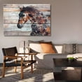 thumbnail image 6 of "Fire Horse" Painting Print on Wrapped Canvas Poster Bedroom Decor Sports Landscape Office Room Decor Gift,Frame-style,20x30inch(50x75cm), 6 of 8