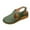 Army Green, variant on Women's Closed-Toe Platform Sandals - Adjustable Back Strap & Perforated Upper, Round-Toe Chunky Heel Beach Shoes for Summer