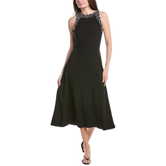 Rebecca Taylor womens  Mia Crepe Maxi Dress, 2, Black