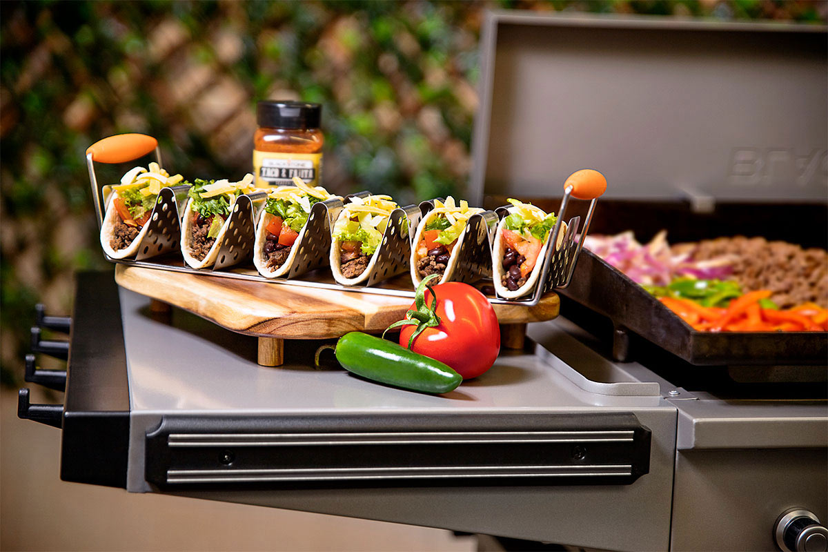 Blackstone Stainless Steel Taco Rack Holder with Handles - image 2 of 9