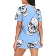 thumbnail image 2 of joogoo Women's Pajama Set Skeleton Skull Head Short Sleepwear Loungewear with Pockets M, 2 of 7