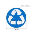 thumbnail image 2 of Uxcell Recycle Sticker Bin Labels 5 Inch Self-Adhesive Vinyl Blue & Black, 4 Count, 2 of 6