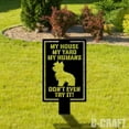 thumbnail image 4 of C-craft Yorkshire Terrier Guard Dog on Duty Yard Sign for Enhanced Security Warning Yard Sign Stake, 4 of 4