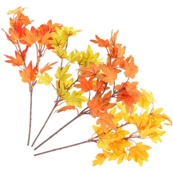 3 PCS Realistic Maple Leaf Branch Fake Plant Artificial Trellis