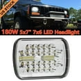 thumbnail image 5 of 1pcs 180W 7x6 Inch LED Headlight Hi/Lo DRL Beam For Jeep YJ MJ Ford E-150 E-350 E-250, Black Aluminum Housing with PMMA Lens, 5 of 10