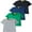 Green + Gray + Blue + Black/4Pack, variant on 4 Pack Girls Cotton Short-Sleeve T-Shirt with Round Neck Girl Solid T-Shirt Kids Tees Tops 1-12 Years