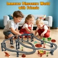 thumbnail image 2 of Carsky Dinosaur Train Track Playset, 144PCS Railway Set with 6 Dinosaur Figures, Various DIY Track, Educational Dino Christmas Toy Gift for Boys and Girls Ages 3+, 2 of 7
