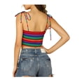 thumbnail image 3 of MODA NOVA Junior's Colorful Rainbow Striped Cami Tube Tops Multicolor Navy M, 3 of 5
