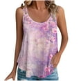 thumbnail image 2 of Xixinqiwan Womens Casual Graphic Tee Summer Crew Neck Tank Tops Comfy Loose Basic T-Shirts Sleeveless Tunic Tops, 2 of 5