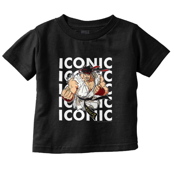 Street Fighter Iconic Video Game Ryu Toddler Boy Girl T Shirt Infant Toddler Brisco Brands 6M