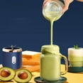 thumbnail image 4 of Portable Blender, Bottle for Smoothies Shakes, Portable Smoothie Blender, Juicer Cup, Personal Fruit Mini Blenders 350ml, USB Rechargeable Mixer With 6 Blades for Travel Kitchen Gym Sports Baby Food, 4 of 5