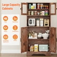 thumbnail image 3 of Behost Kitchen Pantry Cabinet with Doors, Storage Shelf for Home, Brown, 3 of 12