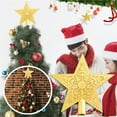 thumbnail image 2 of Adornos navideños Dainzusyful, adornos navideños rojos Anker de 5.9 pulgadas, estrella plana para árbol, decoración navideña dorada, estrella brillante para la copa del árbol, decoración para el hogar, 2 of 8