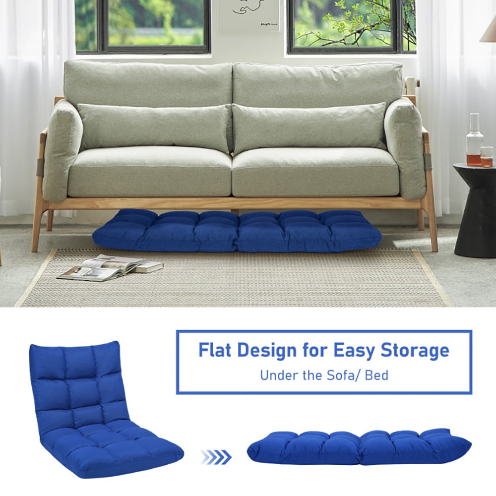 Finihen Folding Lazy Sofa Chair, 14-Position Adjustable Folding Lazy Gaming Sofa, for Living Room, Bedroom, for Gaming, Reading, Blue Finihen Folding Lazy Sofa Chair, 14-Position Adjustable Folding Lazy Gaming Sofa, for Living Room, Bedroom, for Gaming, Reading, Blue