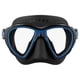 thumbnail image 2 of Visor Máscara Adulto CRESSI  Quantum Negro/Azul Dos Lentes Transparentes Bajo Volumen Antiempañante, 2 of 6