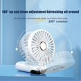 thumbnail image 3 of Handheld Mini Fans, Foldable Portable Fans, USB Rechargeable Fans are A Must-Have for Summer,Blue, 3 of 5