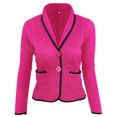 thumbnail image 2 of Aayomet Coats For Women Winter Womens Wool & Cashmere Belted Long Military Trench Coat,Hot Pink 3XL, 2 of 4