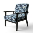 thumbnail image 3 of Designart "Indigold Flower Pattern" Upholstered Floral Accent Chair - Arm Chair, 3 of 5