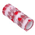 thumbnail image 3 of Rollos de tul Yashi 10 yardas con patrón en forma de corazón rojo cinta de embalaje accesorios de artesanía, 3 of 5