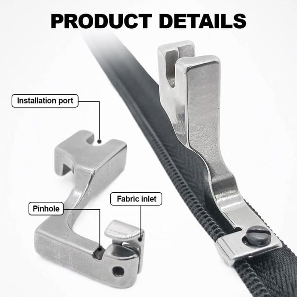 Pied Presseur Réglable Fermeture Invisible Pour Machine à Coudre - Acier Inoxydable, Réglage Précis