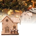 thumbnail image 2 of Christmas Village Houses LED Light Wooden House with Battery Rustic Holiday Village Decor for Christmas Table Centerpieces Xmas Party Decorations DIY Crafts, 2 of 8