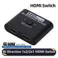 thumbnail image 2 of 4K Bi-Direction HDMI Switch HDMI-Compatible Switcher Splitter for TV Box 1x2/2x1 Switcher Adapter, 2 of 6