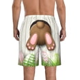 thumbnail image 3 of Naloa Brown Bunny Men's Beach Shorts, Surfing shorts, Swim trunks, Quick Dry Swim Trunks for Surfing Beach Fun - Large, 3 of 9