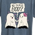 thumbnail image 3 of Instant Message - Valentine's Day Will You Be My Boo - Women's Short Sleeve Graphic T-Shirt, 3 of 6