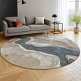 thumbnail image 6 of Addison Rugs Mayfield Premium Machine Washable Transitional Abstract Beige Round Rug, 8' x 8', 6 of 6
