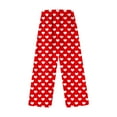 thumbnail image 3 of Valentines Womens Flannel Pajama Pants Fluffy Plush Heart Print Pj Pants Cute Elastic Waist Warm Fuzzy Pajama Bottoms, 3 of 3
