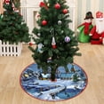 thumbnail image 4 of Classic Christmas Tree Skirt 48 Inches with Snow Pattern Plush Soft Tree Mat for Xmas Party Decorations Holiday Indoor Outdoor Festive Home Decor and Celebration, 4 of 5