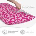thumbnail image 4 of King Pillow Cases Standard Size - Leopard pink Soft Envelope Closure Microfiber Block Print Pillow Cover, Wrinkle Stain Resistant Travel Pillow Covers Standard Size 20x36in, 4 of 7