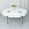 thumbnail image 5 of BalsaCircle 70 in White Round TABLECLOTH Premium Polyester Table Cover Wedding Linens Party Events Decorations, 5 of 8