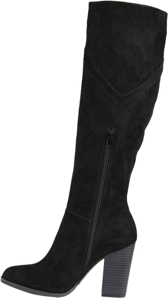 Women's Journee Collection Kyllie Extra Wide Calf Knee High Boot Black Faux Suede 8 M