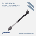 thumbnail image 2 of AUTOACER Front Tie Rod Replacement Kit Kit 4 Piece - Front Inner + Outer Steering Tie Rods & Steering Rack Boot Set for BMW E46325xi, E46330xi 2000 - 2005 AWD Models, 2 of 8