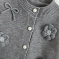 thumbnail image 6 of Atogsazn Toddler Girls Knitted Sweater Kids Casual Long Sleeve Pullover Sweaters Fall Winter Tops Outfit 02-Gray 5-6 Years Fashion, 6 of 9