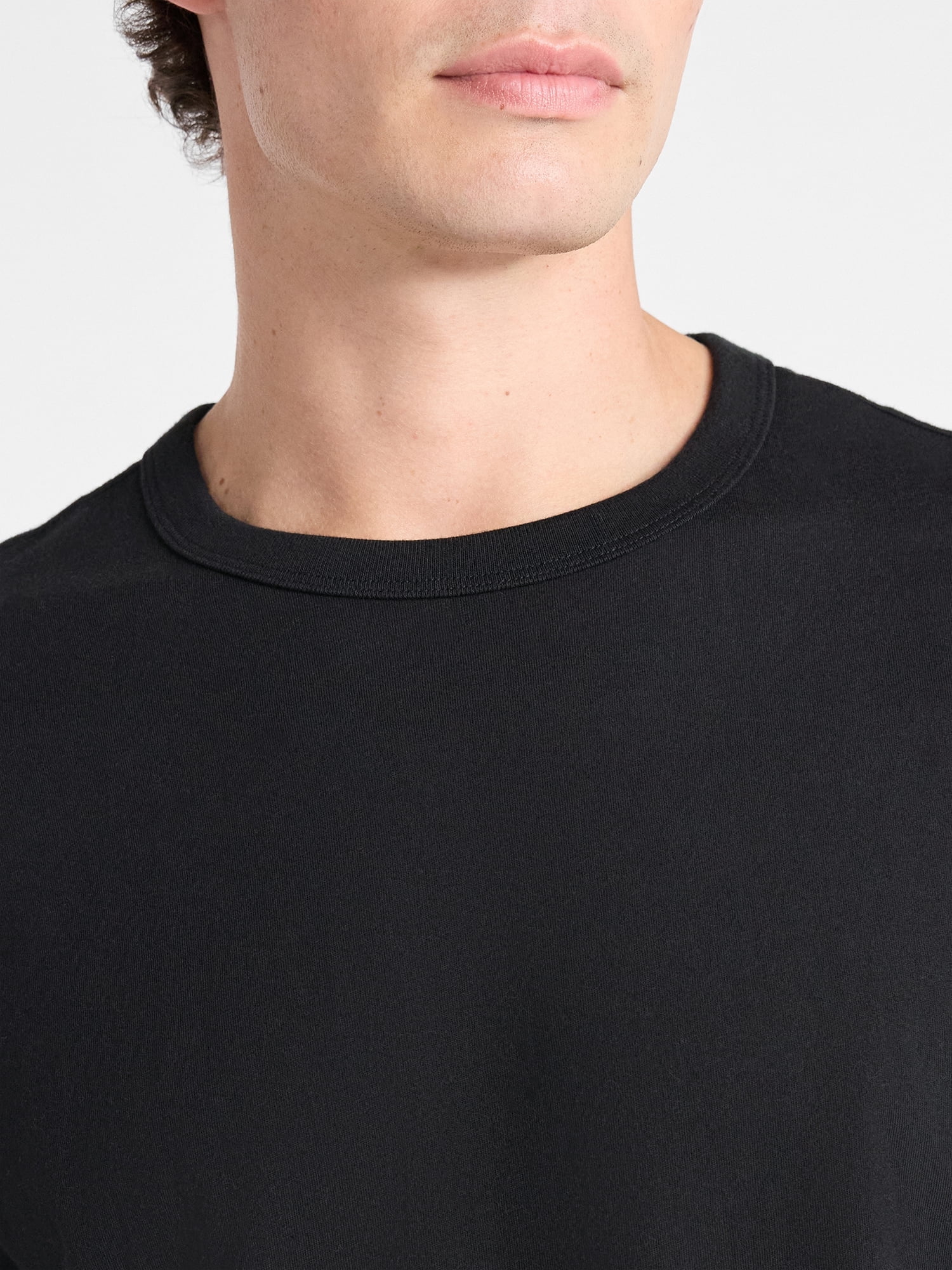 Free Assembly Men’s Everyday Cotton Tee with Short Sleeves, Sizes S-3XL