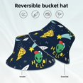 thumbnail image 5 of Gaeub Funny Spaceships Printed Double Sided Reflective Bucket Hat Foldable Sun Hat for Camping Hiking Fishing, 5 of 9