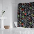 thumbnail image 2 of Math Equations Science Icons Black Pattern Shower Curtain 72"x84" ,Bathroom Decorative Shower Curtains Set with 12 Hooks,Modern Waterproof Washable Shower Curtain, 2 of 6