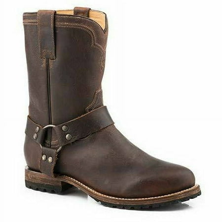 

Men s Stetson Puncher Harness Leather Roper Boots Handcrafted Brown