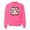 Neon Pink, variant on Baseball Mom Jaguar Print Sports Unisex Crewneck Graphic Sweatshirt, Heather Grey, Medium