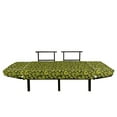 thumbnail image 3 of Leaves Futon Couch, Greenery of Tropical Hawaiian Jungles Theme with Summer Leaves, Daybed with Metal Frame Upholstered Sofa for Living Dorm, Loveseat, Yellow Green and Black, by Ambesonne, 3 of 4