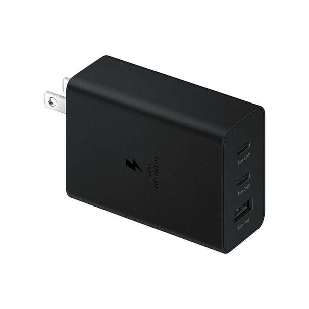 Cargador Triple Samsung USB-C de 65W Negro (Sin Cable)