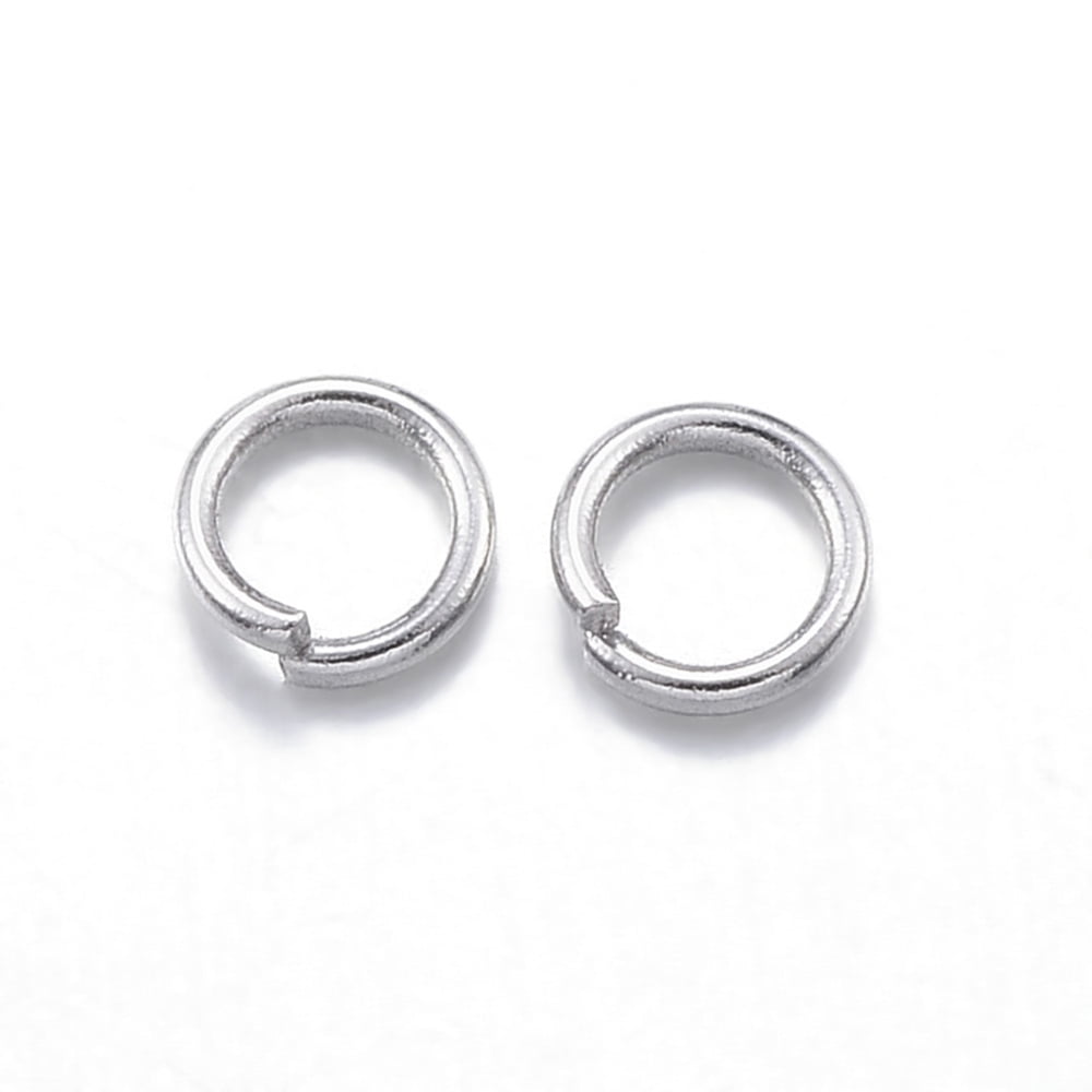Resistant 304 Stainless Steel Open Jump Rings Round Stainless Steel Color 24 Gauge 3x0.5mm Inner Diameter: 2mm