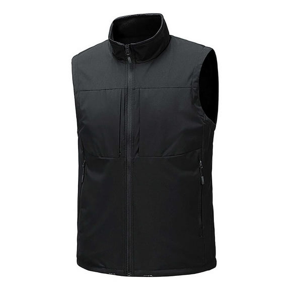 Dpytoraw Men Autumn And Winter Padded Padded Vest With A Warm Casual Vest On Both Sides To Wear Pocket